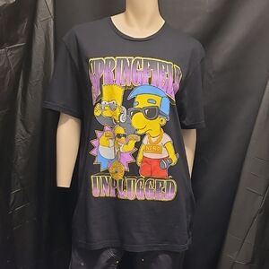 Springfield Unplugged Graphic T-Shirt SIZE LARGE VIBRANT COLORS